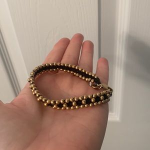 Madewell Beaded Bracelet Back and Gold